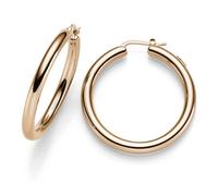 Orecchini Creole 4x40mm In Oro 585 Rosé Gioielli A Cerchio Lucidi