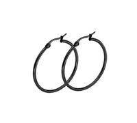 Orecchini Creole Donne Colore Nero Cerchio Grande Liscio Orecchini A Cerchio per Le Donne Boucle D'Oreille Durability And Professional