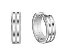 Orecchini creoli in acciaio inox Zeeme Stainless Steel orecchini donna opaco/...