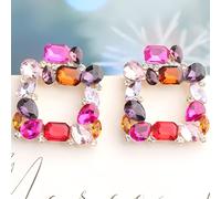 Orecchini Cristallo - Rosa Scuro