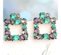 Orecchini Cristallo - Verde scuro