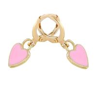 Orecchini Cuore Donna 1 Paio Metallo per Donna, Rosa | Design Delicato Estetico, Adatti a Compleanno e Matrimonio, Gioielli Femminili dal Profilo Elegante