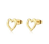 Orecchini Cuore Donna Sagapo Acciaio color Argento e Oro SMO21 SMO22 S'Agapo