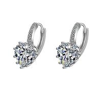 Orecchini Cuore Orecchini Da Donna Cerchio Orecchini Donna Piccoli Orecchini Anallergici Orecchini Diamante Earrings For Women Silver Orecchino Ear Cuff Orecchini Moissanite Argento Pendenti