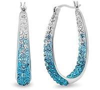 Orecchini curvi a croce alla moda, orecchini a goccia lineari a bastone curvo davanti e dietro, orecchini curvi in zircone, per le donne regalo di gioielli per feste di matrimonio Design attraente