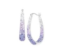 Orecchini curvi alla moda, 1 paio di orecchini lineari a goccia, da donna, gioielli per feste di nozze (viola), Misura unica, Acciaio inossidabile, Nessuna pietra preziosa