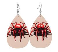 Orecchini Cute Little Red Spider Patterned Orecchini Da Donna Leggera Stampato Orecchino In Pelle Per Decorazioni Tutti I Giorni Cosplay