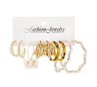 Orecchini d' della Perla del Cuore della Farfalla di Modo per Le Donne Grande Cerchio dell'orecchino di Goccia del Metallo dell'orecchino dei gioie