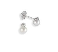Orecchini da bambina con tormalina, in argento Sterling 925, con perla, dimensioni 5 x 7,5 cm Turmalina by Martina