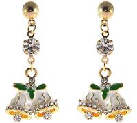 Orecchini da donna 1 paia campane strass donne orecchini di Natale per le donne - orecchini di Natale chiodoTrattamento della moda