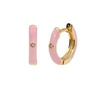Orecchini da donna, a chiodo da donna, in argento Sterling S925, con zirconia cubica, 1 pietra per la graduazione dei gioielli, rose, Argento Sterling S925, Zirconia cubica