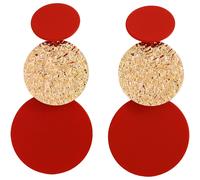 Orecchini da donna a disco tondo geometrici oro nappa per borchia design
