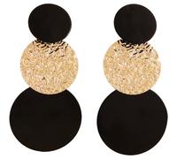 Orecchini da donna a disco tondo geometrici oro nappa per borchia design