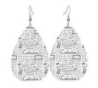 Orecchini da donna a forma di calcolo, geometria, matematica, a forma di stella, gioielli pendenti chic per celebrazioni, One Size, Pelle