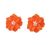 Orecchini da donna a forma di fiore, accessori da discoteca, gioielli alla moda coreani con perle e orecchini regalo di compleanno, Misura unica, come descritto, come descritto