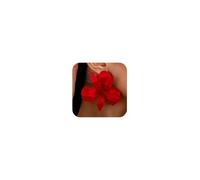 Orecchini da donna a forma di fiore, grandi gioielli floreali eleganti 3D, accessori regalo per le donne, Metallo