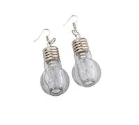 Orecchini da donna a forma di lampadina a LED, divertente, per feste, club, chic, creativi.