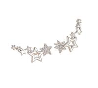 Orecchini da donna a forma di stella, con zirconia cubica, delicati orecchini multipli con zirconia cubica, gioielli minimalisti e alla moda, oro/argento, one size, Gemma, Zircone
