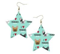 Orecchini da donna alla moda a forma di cane, orecchini pendenti celesti, gioielli a forma di stella per un versatile, One Size, Pelle