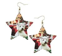 Orecchini da donna alla moda a forma di cane, orecchini pendenti celesti, gioielli a forma di stella per un versatile, One Size, Pelle