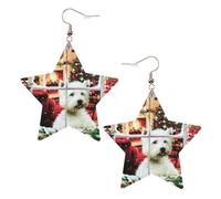 Orecchini da donna alla moda a forma di cane, orecchini pendenti celesti, gioielli a forma di stella per un versatile, One Size, Pelle