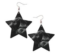 Orecchini da donna alla moda a forma di cane, orecchini pendenti celesti, gioielli a forma di stella per un versatile, One Size, Pelle