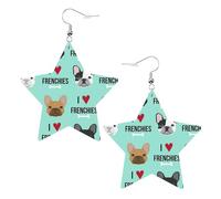 Orecchini da donna alla moda a forma di cane, orecchini pendenti celesti, gioielli a forma di stella per un versatile, One Size, Pelle