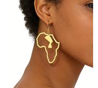 Orecchini da donna alla moda europea e americana con mappa africana, orecchini della regina egizia Nefertiti, regalo per la fidanzata per San Valentino e Ringraziamento, adatti come accessori quotidia