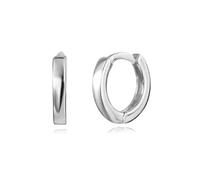 Orecchini da donna alla moda, orecchini a cerchio da donna, in argento Sterling S925, cerchio rotondo per la festa del papà, 9MM, Argento sterling, Nessuna pietra preziosa