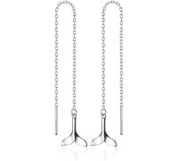 Orecchini da donna alla moda, orecchini pendenti con infilatore, orecchini pendenti in argento S925 con coda di sirena e nappa, orecchini pendenti minimalisti, a catena lunga, con dichiarazione, orecc