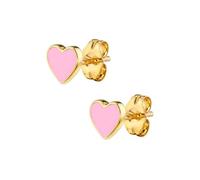 Orecchini da donna alla moda, piccoli orecchini in argento Sterling S925, a forma di cuore, per anniversario, Rosa, Argento sterling, Nessuna pietra preziosa