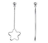 Orecchini da Donna Asimmetrici alla Moda Pentagram Lungo Taseel Goccia ciondola Argento Creativo e utile Fashion Book