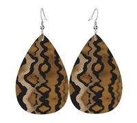 Orecchini Da Donna Big Snake Skin Pattern Ecopelle Orecchino Decorazioni Per Feste Moda Orecchini A Goccia, Per Birthday, Valentine'S Day, Party