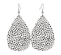 Orecchini Da Donna Black Dot Ecopelle Orecchino Decorazioni Per Feste Confortevoli Orecchini In Pelle A Goccia, Per Le Donne, Valentine'S Day, Carnevale
