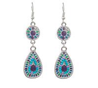 Orecchini da Donna Bohemien Gocce d'Acqua Colorate Orecchini a Bottone Orecchini Gioielli Accessori Regalo d'Amore Creativo e utile Fashion Processing