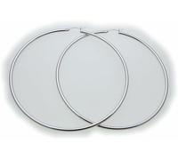 Orecchini Da Donna Cerchi Giganti Argento 925 Diametro 85 Mm Argento Sterling