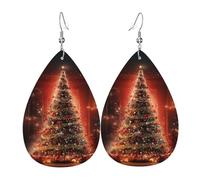 Orecchini Da Donna Christmas Tree Xmas Glittering Ecopelle Orecchino Confortevoli Classico Orecchini A Goccia, Per Le Donne, Wedding, Birthday