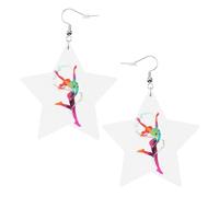 Orecchini da donna colorati per feste, orecchini pendenti a forma di stella scintillante, gioielli alla moda per una serata fuori