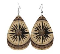 Orecchini Da Donna Compass Wind Road Map Ecopelle Orecchino Confortevoli Decorazioni Per Feste Goccia D'Acqua Orecchini, Per Le Donne, Carnevale, Wedding