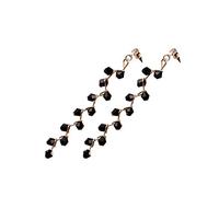 Orecchini da Donna con Design in Strass con Perline Lunghe Orecchini a Bottone Gioielli di Moda Neri Molto Pratico e Popolare Lovely And Professional