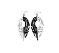 Orecchini da donna con gioielli occidentali alla moda Orecchini creativi con ganci da pesca a goccia simmetrica in bianco e nero per