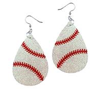 Orecchini da donna con motivo baseball e mamma, regali per la mamma del baseball, orecchini da baseball in pelle da donna, accessori per mamme da baseball, gioielli da baseball per mamme, accessori