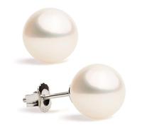 Orecchini da Donna con Perle Rotonde Coltivate D'Acqua Dolce Secret & You - Oro 18 carati legge 750 o Argento Legge 925 rodiato - Disponibile in 6 taglia, da 6-6,5 mm a 11-11,5 mm