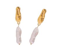 Orecchini da donna con perle sottili irregolari pendenti geometrici anelli per orecchie antiruggine gioielli eleganti per trendsetter