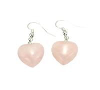 Orecchini da donna con pietra naturale a forma di cuore con cristallo di quarzo ametista, occhio di tigre, orecchini pendenti a gancio per donne, quarzo rosa