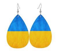 Orecchini da donna con stampa bandiera ucraina, pendenti, alla moda, idea regalo per vacanze, stile casual