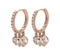 Orecchini da Donna con zirconi cubici Luminosi Nuovi Orecchini Pendenti Rotondi alla Moda Orecchini Pendenti con Gioielli di Moda da Donna