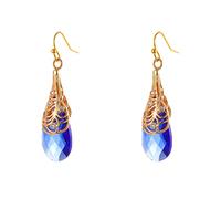 Orecchini da donna con zirconi, graziosi orecchini geometrici in oro, per San Valentino, 50 mm