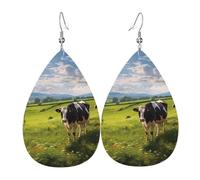 Orecchini Da Donna Cows Grazing Ecopelle Orecchino Decorazioni Per Feste Classico Orecchini In Pelle A Goccia, Per Wedding, Ouple, Valentine'S Day