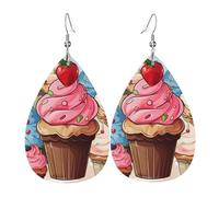 Orecchini Da Donna Cupcakes And Ice Cream Orecchino In Ecopelle Decorazioni Per Feste Moda Goccia D'Acqua Orecchini, Per Birthday, Wedding, Valentine'S Day